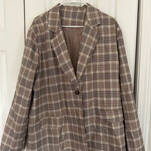 Classic Plaid Women's Blazer